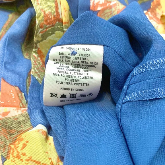 NWT Anthropologie Peony Slip Dress Silk French Blue Floral Sz 2 - Picture 9 of 12